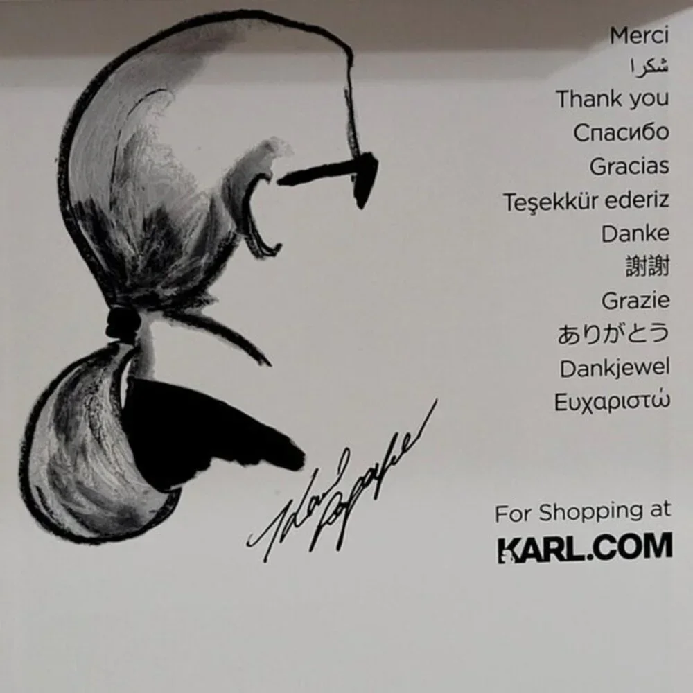 Karl Lagerfeld Signature White Decorative Storage Gift Box Ikonik Design Thank Y